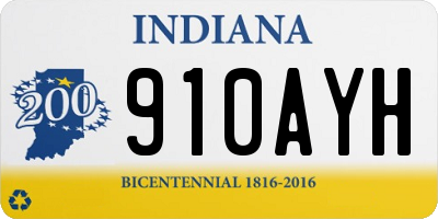 IN license plate 910AYH