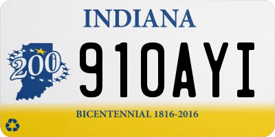 IN license plate 910AYI