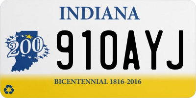 IN license plate 910AYJ