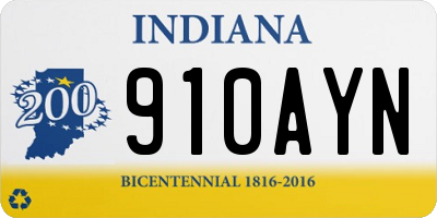 IN license plate 910AYN