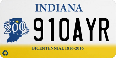 IN license plate 910AYR