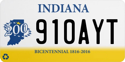 IN license plate 910AYT