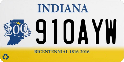 IN license plate 910AYW