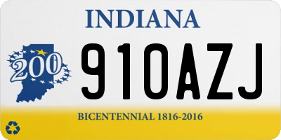 IN license plate 910AZJ