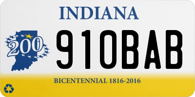 IN license plate 910BAB