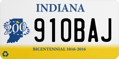 IN license plate 910BAJ