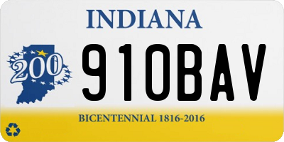 IN license plate 910BAV