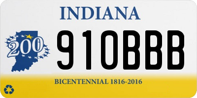 IN license plate 910BBB
