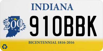 IN license plate 910BBK