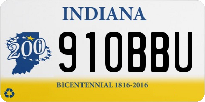 IN license plate 910BBU