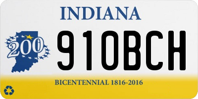 IN license plate 910BCH