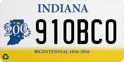 IN license plate 910BCO