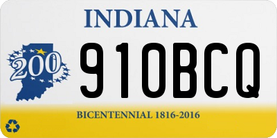 IN license plate 910BCQ