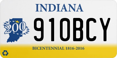 IN license plate 910BCY