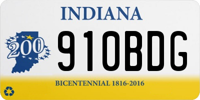 IN license plate 910BDG