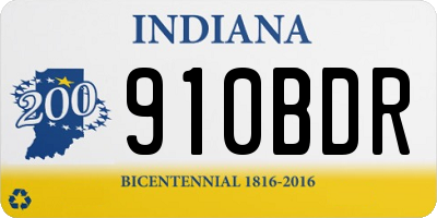 IN license plate 910BDR