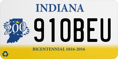 IN license plate 910BEU