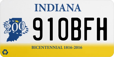 IN license plate 910BFH