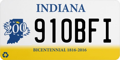 IN license plate 910BFI