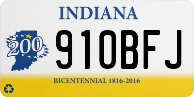 IN license plate 910BFJ