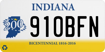 IN license plate 910BFN