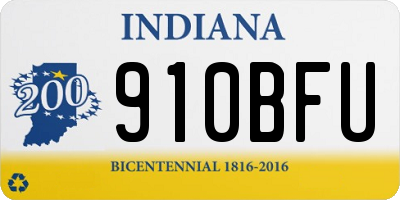IN license plate 910BFU