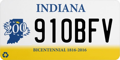 IN license plate 910BFV