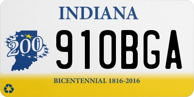 IN license plate 910BGA