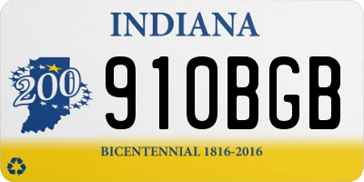 IN license plate 910BGB