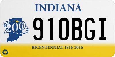 IN license plate 910BGI