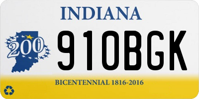 IN license plate 910BGK