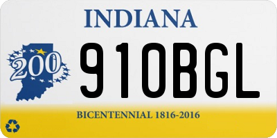 IN license plate 910BGL