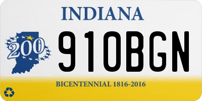 IN license plate 910BGN