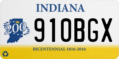 IN license plate 910BGX