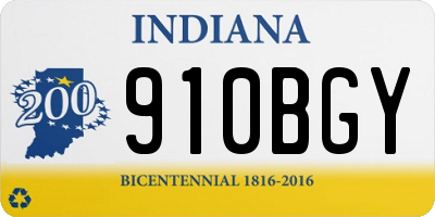 IN license plate 910BGY