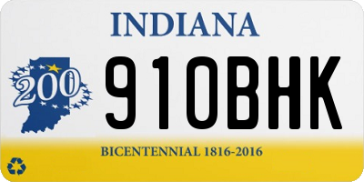 IN license plate 910BHK