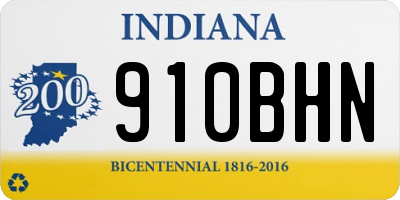 IN license plate 910BHN