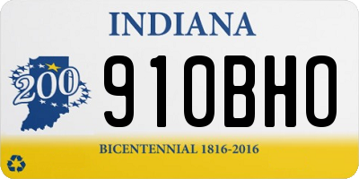 IN license plate 910BHO