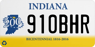 IN license plate 910BHR