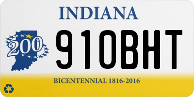 IN license plate 910BHT