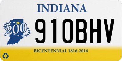 IN license plate 910BHV