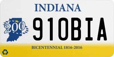 IN license plate 910BIA