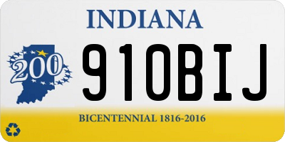 IN license plate 910BIJ