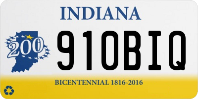 IN license plate 910BIQ