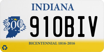 IN license plate 910BIV