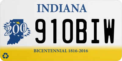 IN license plate 910BIW