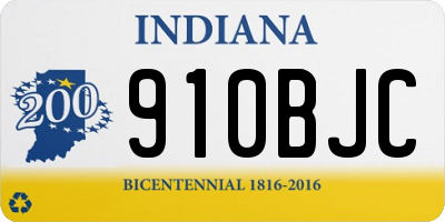 IN license plate 910BJC