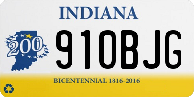 IN license plate 910BJG