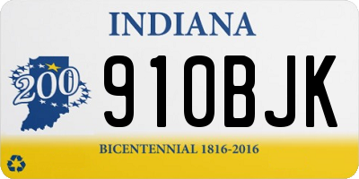 IN license plate 910BJK