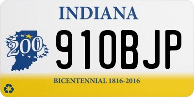 IN license plate 910BJP